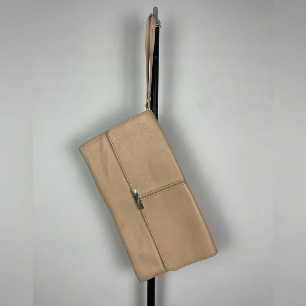 & Other‎ Stories Soft Pink Leather Rectangular Clutch Purse